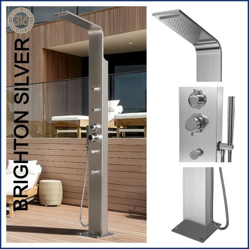  Brighton Silver 316 Stainless Steel Marine Grade  Outdoor Indoor Massage Pool Shower