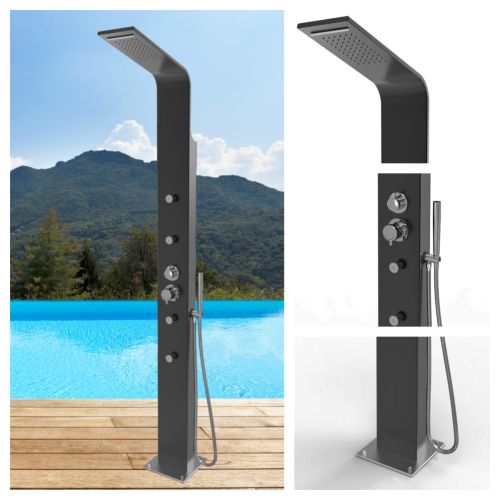  Brighton Black 316L Marine Grade Stainless Steel Outdoor Outside Indoor Massage Pool Shower