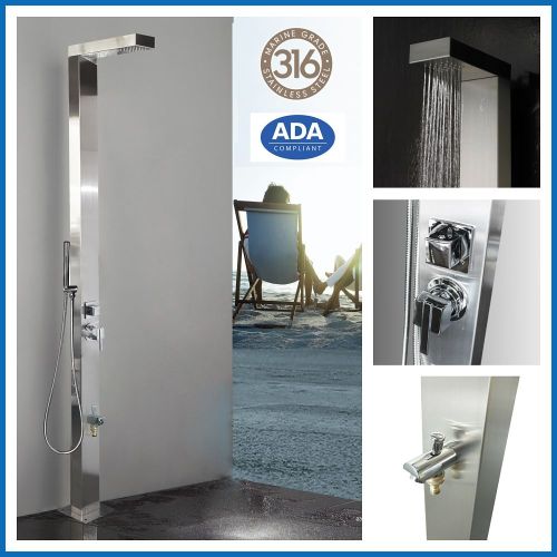 Windsor Silver ADA 316 Marine Grade  Stainless Steel Outdoor Pool Shower