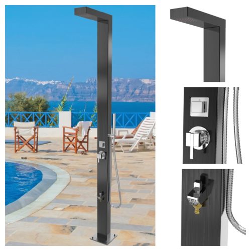 Windsor Black ADA 316L Marine Grade Stainless Steel Outdoor Pool Shower