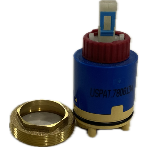 cUPC / Hot & Cold Ceramic Pressure Balancing Water Mixer Cartridge Valve & Brass Retaining Ring