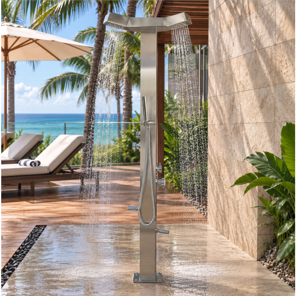 Bondi Double Head 316L Stainless Steel Outdoor Pool Shower