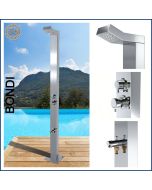 Bondi Silver 316 Marine Grade Stainless Steel Outdoor Indoor Pool Shower