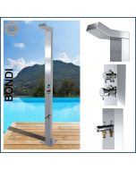 Bondi Silver 316 Marine Grade Stainless Steel Outdoor Indoor Pool Shower