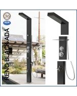  DEAL OF THE WEEK / Reno Black ADA 316 Marine Grade Stainless Steel Outdoor Shower Complete Shower System Tower Panel