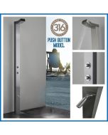  Bondi Push Button 316 Marine Grade Stainless Steel Outdoor Indoor Pool Shower With a 15 seconds timed flow control. 