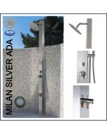  Milan Silver ADA 316 Marine Grade Stainless Steel Outdoor Outside Indoor Pool Shower 
