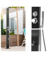  Bondi Black ADA 316L Marine Grade Stainless Steel Outdoor Shower Complete Shower System Tower Panel 