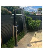 Reno Black ADA 316L Marine Grade Stainless Steel Outdoor Pool Shower Rinse Off Shower