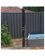 Bondi Black ADA 316L Marine Grade Stainless Steel Outdoor Pool ShowerTower Panel