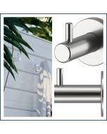 Set of 2, Premium Quality Outdoor 316L  Marine Grade Stainless Steel Towel & Robe Hooks