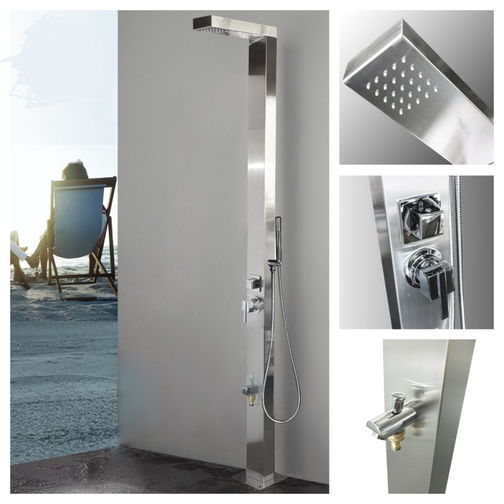Windsor Silver ADA 316L Marine Grade Stainless Steel Outdoor Pool Shower Rinse-Off Shower