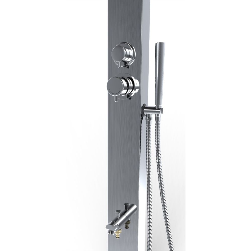Stainless Steel Handheld Shower Package: (1 x Handheld Shower Wand 1 x 59" Stainless Steel Hose 1 x Shower Holder)