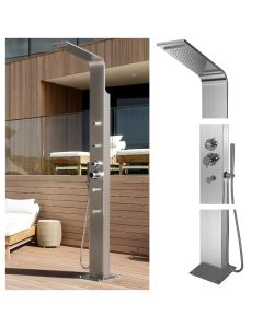  Only One Left Brighton Silver 316L Stainless Steel Marine Grade  Outdoor Indoor Massage Pool Rinse-Off Shower 