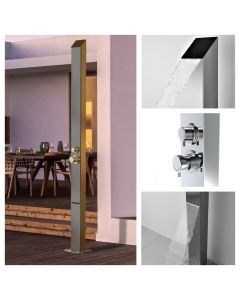 Toorak Silver 316L Marine Grade  Stainless Steel Outdoor Indoor Water Fall Pool Shower