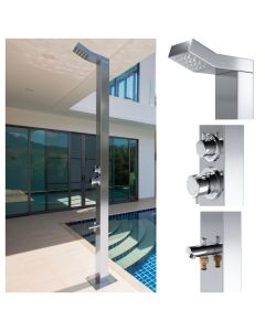 Bondi Silver 316L Marine Grade Stainless Steel Outdoor Indoor Pool Shower