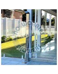 Bondi Silver ADA 316L Marine Grade Stainless Steel Outdoor Pool Shower Rinse-Off Shower