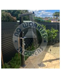 Reno Black ADA 316L Marine Grade Stainless Steel Outdoor Pool Shower Rinse Off Shower