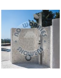 Milan Silver ADA 316L Marine Grade Stainless Steel Outdoor Indoor Pool Shower