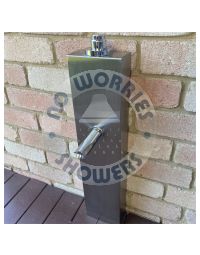 Push Button Outdoor Foot Wash Station 15 Sec. Delay 316L Marine Grade Stainless Steel Cold Water Only
